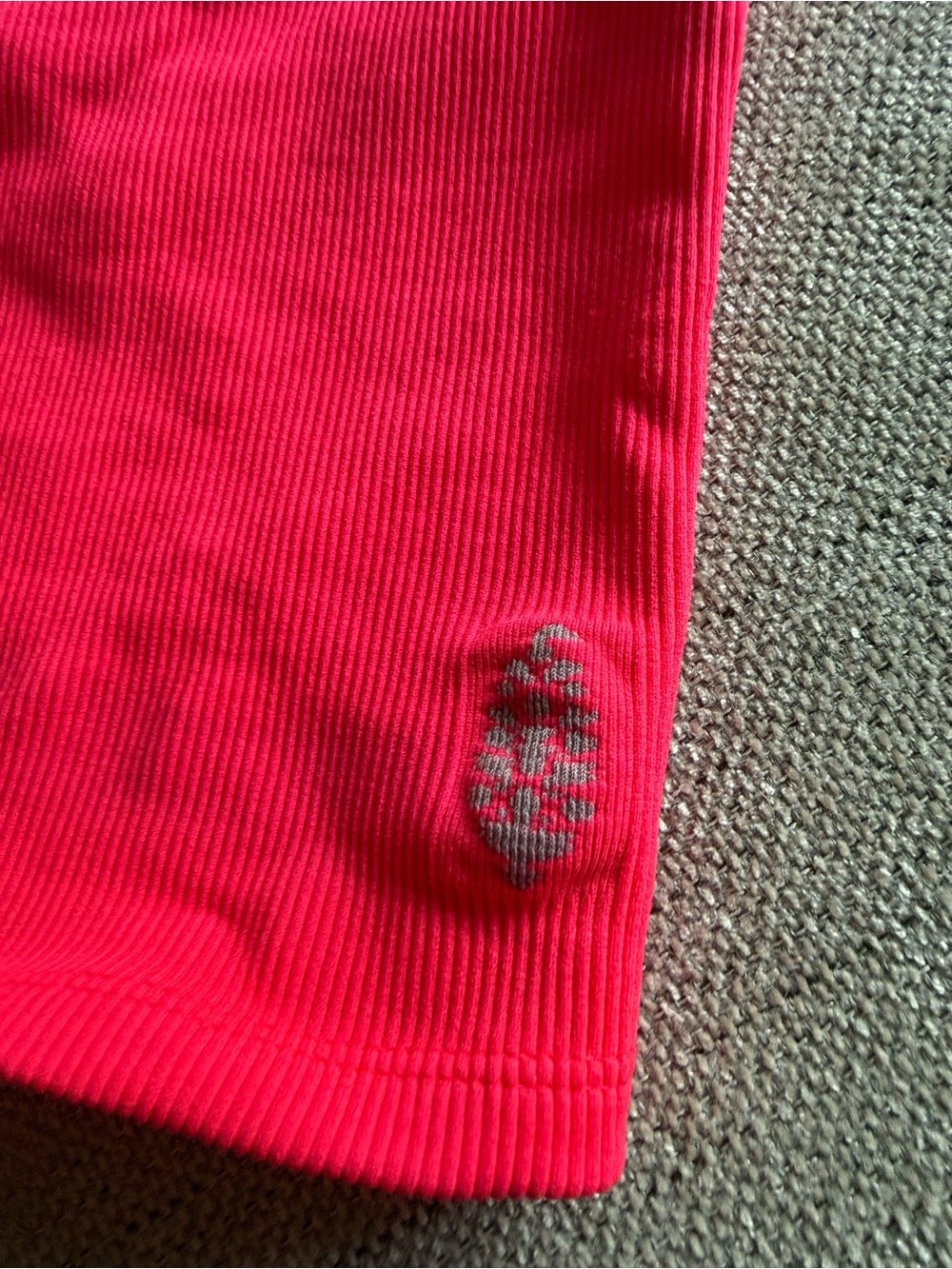All Clear Solid Cami Free People Movement Ribbed Cropped Tank - Hot Pink - Picture 3 of 4